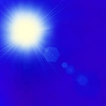 Blue background with shining sun