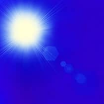 Blue background with shining sun